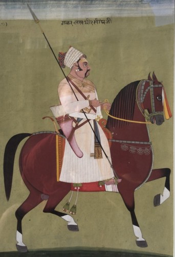 Rajput with horse rider - Paintings & Drawings Style Louis XVI