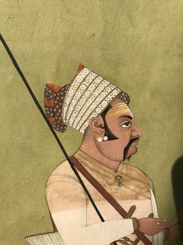 Tableaux et dessins Dessin, Aquarelle & Pastel - Noble cavalier Rajput