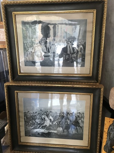 Paire de cadres de Napoléon 1er - Gravures et livres anciens Style 