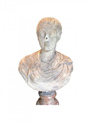 Marble bust of woman