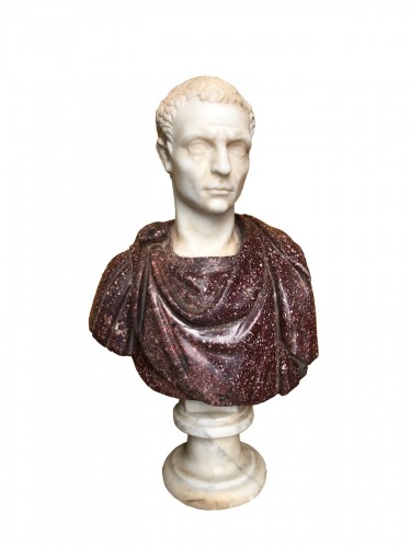 Buste de Jules César en marbre