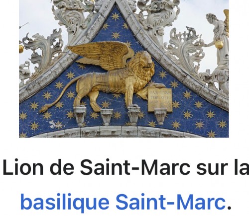 Louis XV - Lion de St Marc XVIIIe siècle