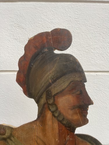 A late 18th century Italian silhouette of a Roman centurion - Decorative Objects Style Louis XVI