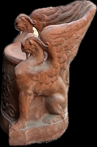 Terra cotta Tuscany Throne - Architectural & Garden Style Art nouveau