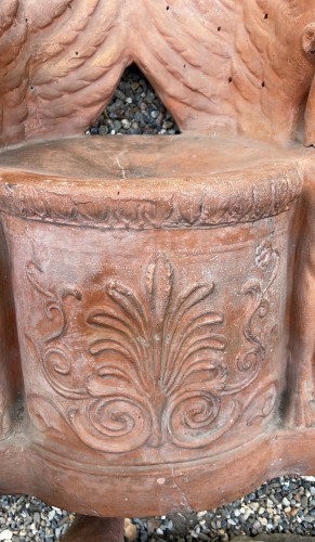 Antiquités - Terra cotta Tuscany Throne