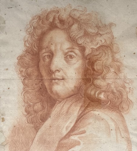 Autoportrait présumé de Carlo Maratta, XVIIe siècle  - Tableaux et dessins Style Louis XIV