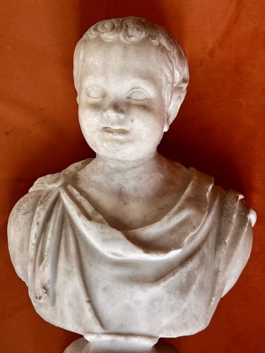 Roman Child marble bust  - Ancient Art Style Renaissance