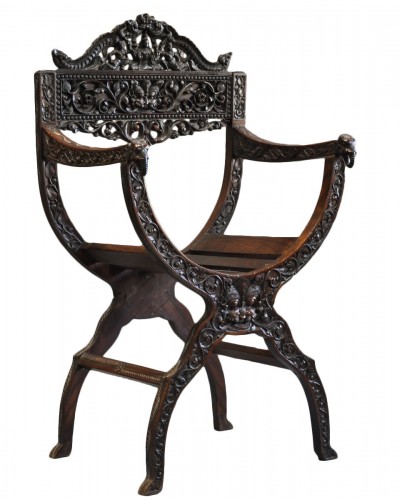 Franco-Indian  Curule chair