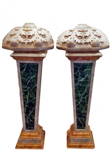 pair of marble console 