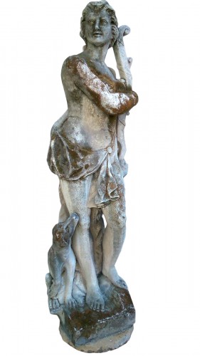Statue de Diane Chasseresse en pierre de Vicenza