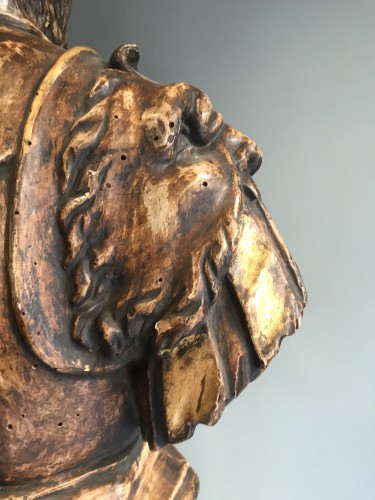 August renaissance wooden  buste - 