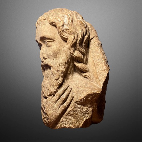 Sculpture  - Bust of a Gothic apostle from the workshops of Reims