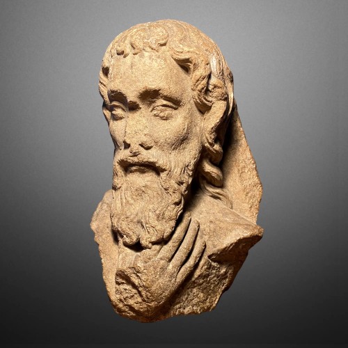 11th to 15th century - Bust of a Gothic apostle from the workshops of Reims