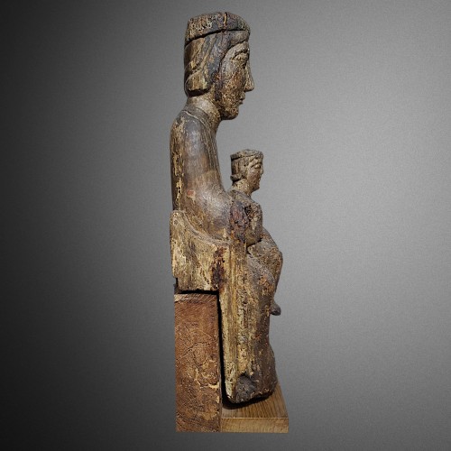 Romanesque Enthroned Virgi,. Burgundy 12th century - 