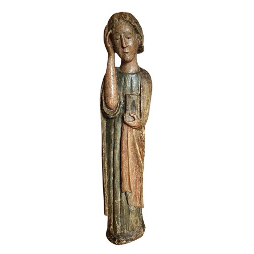 Saint John at the Calvary. Polychrome wood