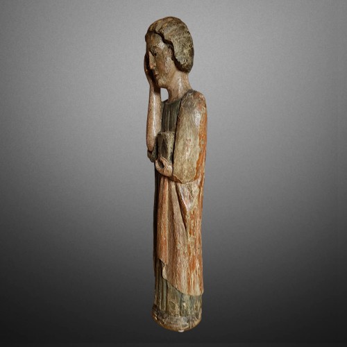 Saint John at the Calvary, Polychrome wood - 