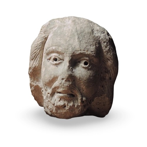 Romanesque Marble Prophet Head South of France
