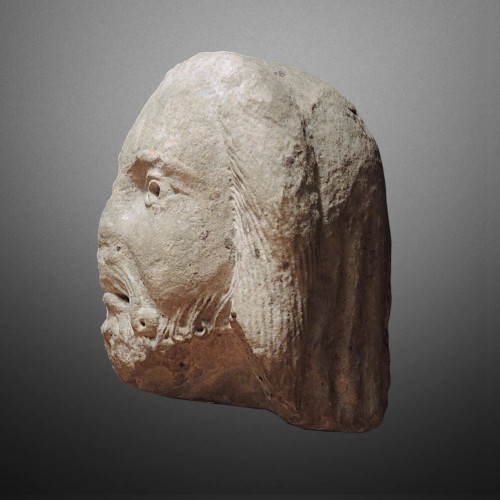 11th to 15th century - Romanesque Marble Prophet Head South of France