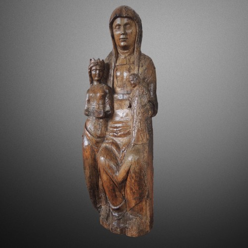 Sainte Anne trinitaire - Anna Selbdritt. Rhin supérieur fin XIIIe siècle - Galerie Ekinium