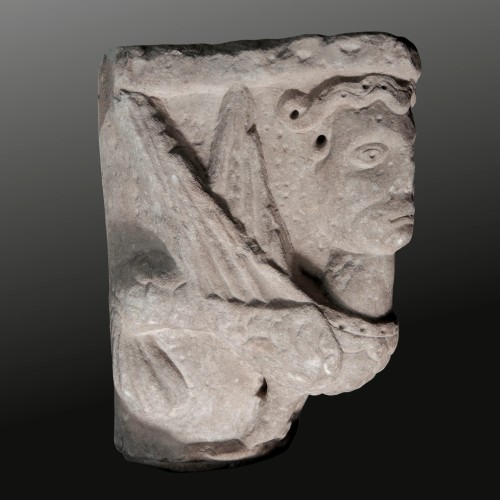 XIe au XVe siècle - Chapiteau roman figuré, Vallée du Rhône