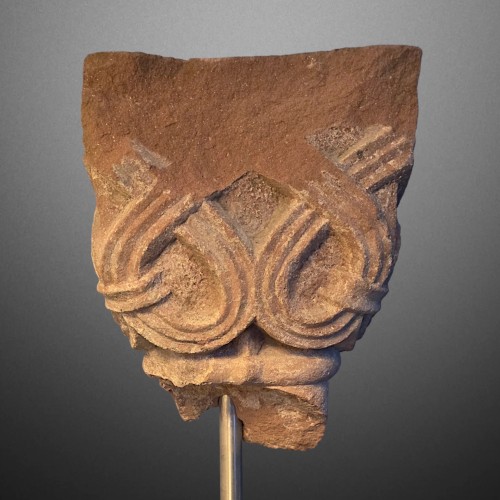 Sculpture  - Romanesque capital with interlace decoration, Franconia 12th century