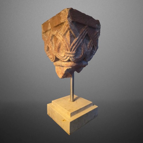 Romanesque capital with interlace decoration, Franconia 12th century - Middle age