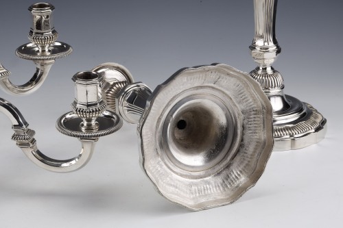 Antiquités - Puiforcat - Important Pair of late 19th century solid silver candelabra