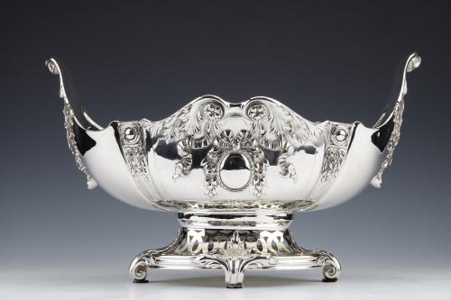 Antique Silver  - Solid silver centerpiece on its frame Germany late 19th century