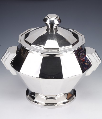 Motti - Art deco solid silver centerpiece , around 927-1932 - Antique Silver Style Art Déco