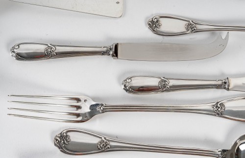 Henin - Silver cutlery set 120 pieces - Minerva 20th century - 50
