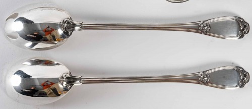 Antiquités - Henin - Silver cutlery set 120 pieces - Minerva 20th century