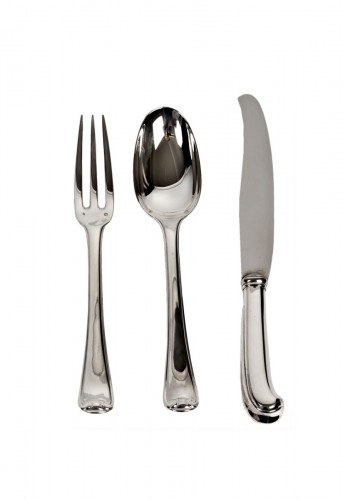 Puiforcat - ménagère de 163 pieces en argent massif modèle mazarin 1930