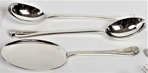 Antiquités - Puiforcat - Cutlery Set 163 Pieces Sterling Silver Model Mazarin 1930