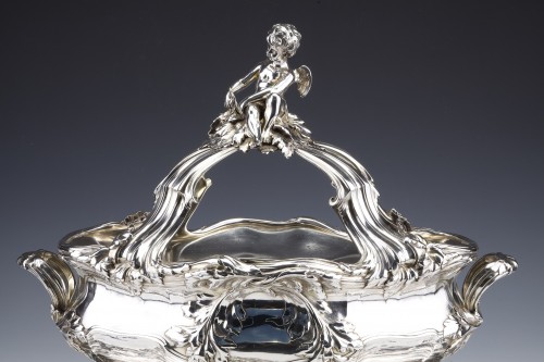 Risler et Carré -Centre de table en argent massif XIXe siècle - Napoléon III