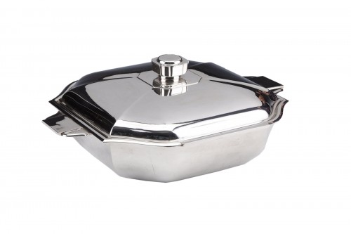 Cardeilhac - Covered vegetable dish in solid silver Art Déco