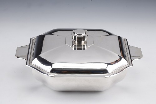 Antique Silver  - Cardeilhac - Covered vegetable dish in solid silver Art Déco