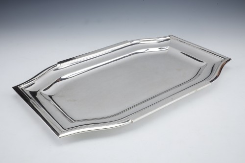 Cardeilhac - Rectangular dish in plain solid silver Art Déco - Art Déco