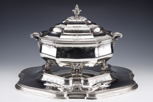 A. Aucoc - Centre de table en argent massif fin XIXe - Argenterie et Arts de la table Style Napoléon III