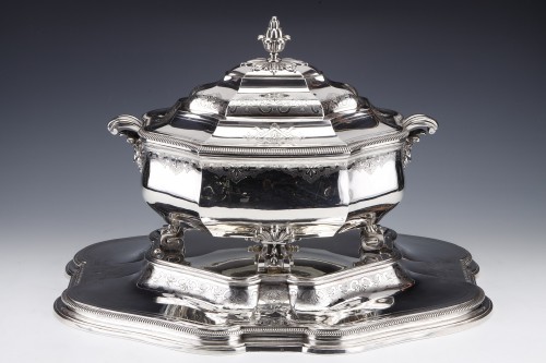 A. Aucoc - Centre de table en argent massif fin XIXe - Argenterie et Orfèvrerie Style Napoléon III