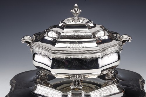 19th century - A. Aucoc - Table Centerpiece in Sterling Silver Late 19th Century