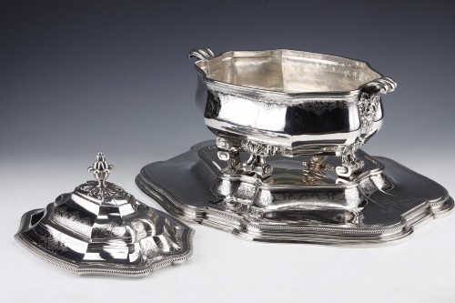 Napoléon III - A. Aucoc - Table Centerpiece in Sterling Silver Late 19th Century