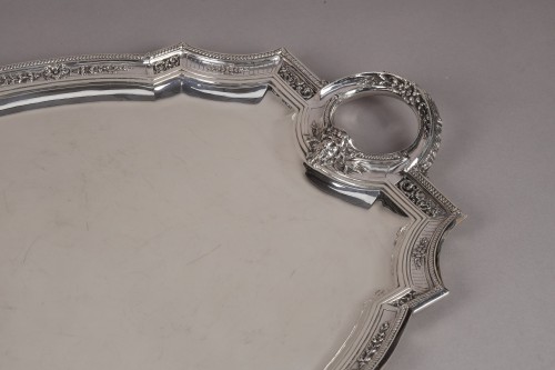 A. Debain - Important Solid Silver Serving Tray Late 19th Century - Antique Silver Style Napoléon III