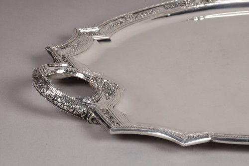 Antique Silver  - A. Debain - Important Solid Silver Serving Tray Late 19th Century