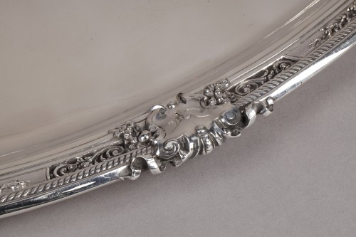 A. Debain - Important Solid Silver Serving Tray Late 19th Century - Napoléon III