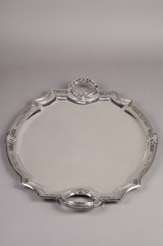 Antiquités - A. Debain - Important Solid Silver Serving Tray Late 19th Century