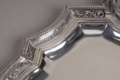 Antiquités - A. Debain - Important Solid Silver Serving Tray Late 19th Century