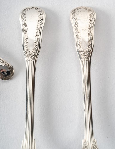 Antiquités - Puiforcat - Twentieth Silver Cutlery Set 153 Pieces &quot;Ségur&quot; Model Unencrypt