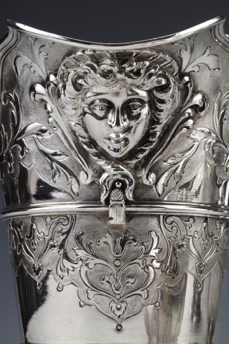 Napoléon III - Cardeilhac - Service thé café en argent massif XIXe modèle Mascarons