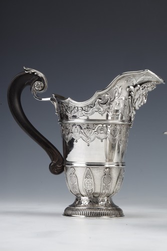 Antiquités - Cardeilhac - Service thé café en argent massif XIXe modèle Mascarons