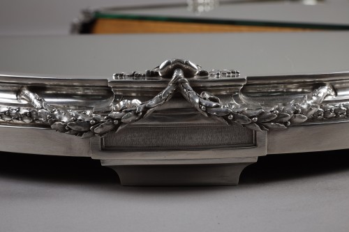 Antiquités - A. Aucoc - Table centerpiece in three solid silver parts L. XVI - XIXth